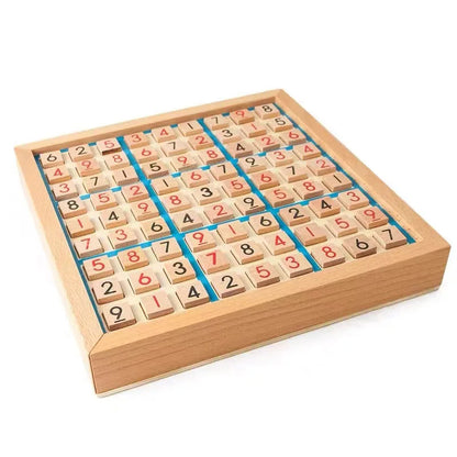 Wooden Sudoku Board Game With Drawer Logical Thinking Puzzles Brain Teaser For Adults And Kids Educational Toys