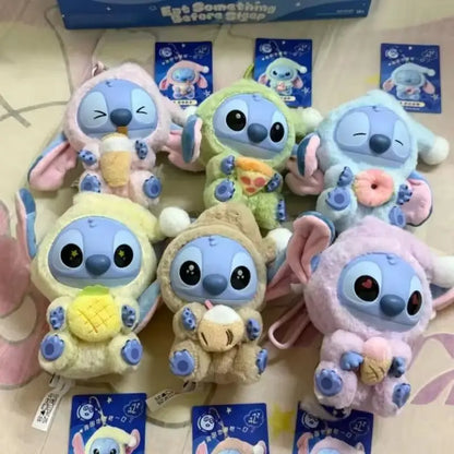 MINISO Stitch Blind Box Bag Vinyl Pendant Cute Doll Mystery Series Fluffy Surprise Gift - Eat Something before Sleep Collection