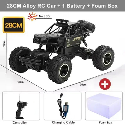 New RC Cars Remote Control Car 1:12/16 Off Road Monster Truck Metal Shell LED Headlights 4WD All Terrain Hobby RC Car Toys Gifts
