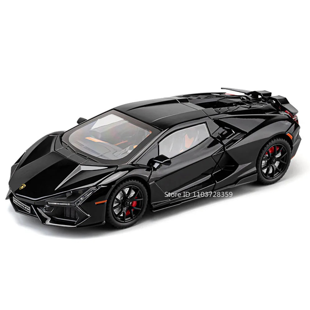 1:24 REVUELTO Miniature Sports Car Model Toys Alloy Diecast URUS SUV Sound Light Pull Back Doors Opened Toy Supercars Kids Gifts