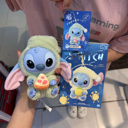 MINISO Stitch Blind Box Bag Vinyl Pendant Cute Doll Mystery Series Fluffy Surprise Gift - Eat Something before Sleep Collection