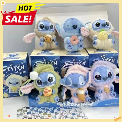 MINISO Stitch Blind Box Bag Vinyl Pendant Cute Doll Mystery Series Fluffy Surprise Gift - Eat Something before Sleep Collection