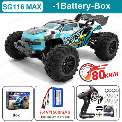 SG116MAX 80KM/H High Speed RC Car Brushless 4WD Off-Road Drift Remote Control Car 1:16 Professional Racing Cars SG116PRO 40KM/H