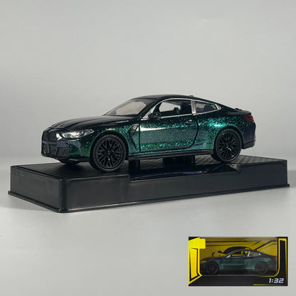 1:32 BMW M4 Coupe Sports Car Alloy Metal Diecast Model Car Home Trendy Toys Ornaments For Children Holiday Gifts With Friend Boy