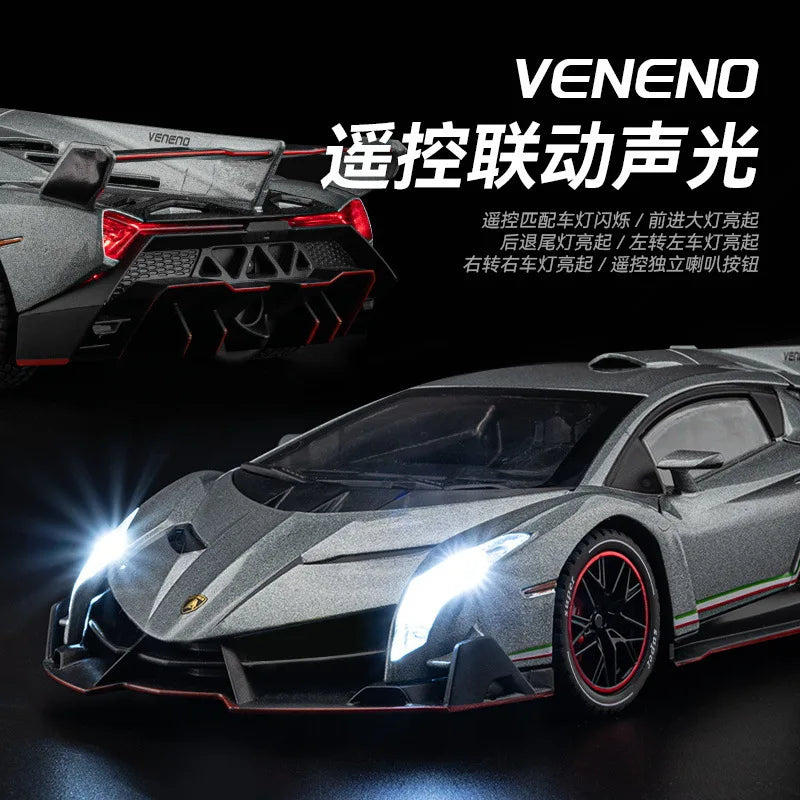 Chezhi1:24 Lamborghini Sound and Light Remote Control Car Model Toy Boy Birthday Gift Puzzle Premium Collection