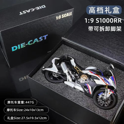 1:9 Ducati V4S Kawasaki H2R H2 BMW S1000RR Large Motorcycle Alloy Model Collection Serie Decoration Gift Box