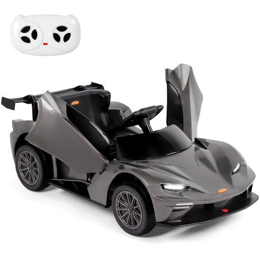 KTM Licensed Kids Electric Ride on Car Aged 3-6, 12V Battery Powered Electric Toy Car with Remote Control, Butterfly Doors