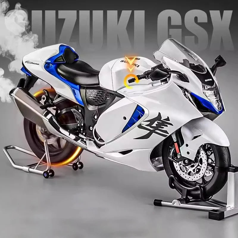 Spray 1:6 SUZUKI HAYABUSA GSX-1300R Alloy Metal Diecast Motorcycle Model High Simulation Ornaments Decoration Birthday Gifts Boy