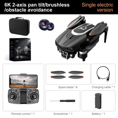 KBDFA  A10 Pro Drone Profesional Dual HD Camera Aerial Photography FPV Helicopters Obstacle Avoidance Foldable RC Quadcopter Toy