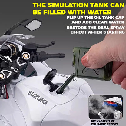 Spray 1:6 SUZUKI HAYABUSA GSX-1300R Alloy Metal Diecast Motorcycle Model High Simulation Ornaments Decoration Birthday Gifts Boy