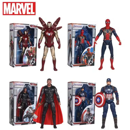 Marvel Avengers Superhero Figures Iron Man Action Figure Toys Spiderman Captain America Hulk Thor Holiday Gifts for Kids Boys