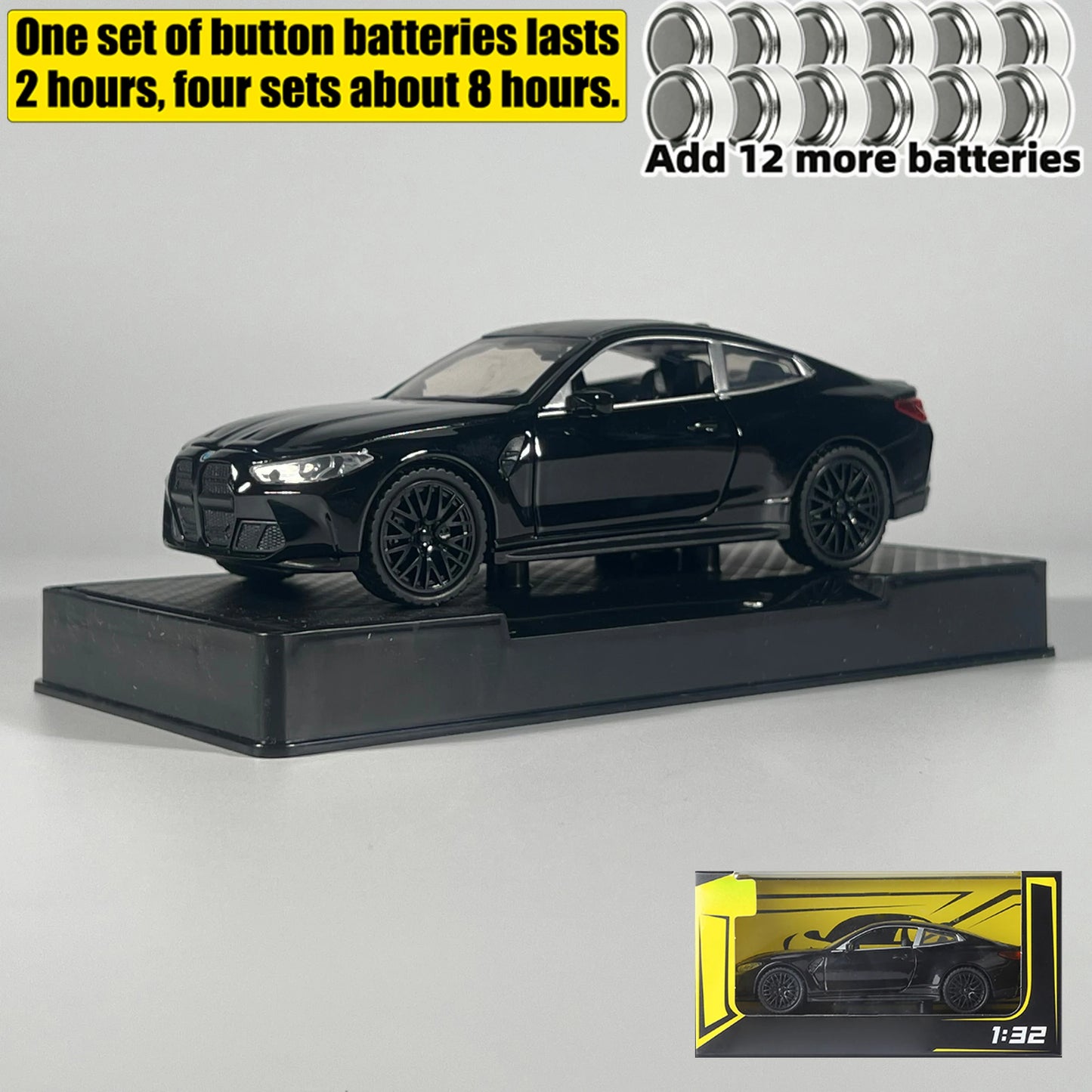 1:32 BMW M4 Coupe Sports Car Alloy Metal Diecast Model Car Home Trendy Toys Ornaments For Children Holiday Gifts With Friend Boy