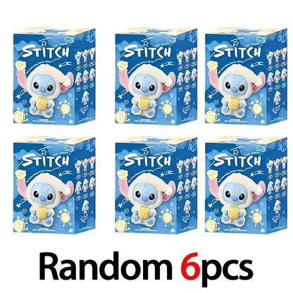 MINISO Stitch Blind Box Bag Vinyl Pendant Cute Doll Mystery Series Fluffy Surprise Gift - Eat Something before Sleep Collection