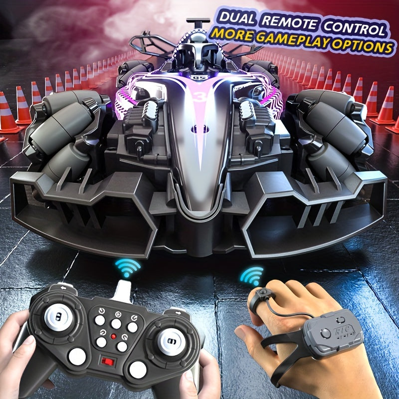2025 New Model Stunt Spray Remote Control Cool Sports Car with One-Button Drift, Hand-Controlled Off-Road Climbing Four-Wheel Drive Super Toy Vehicle