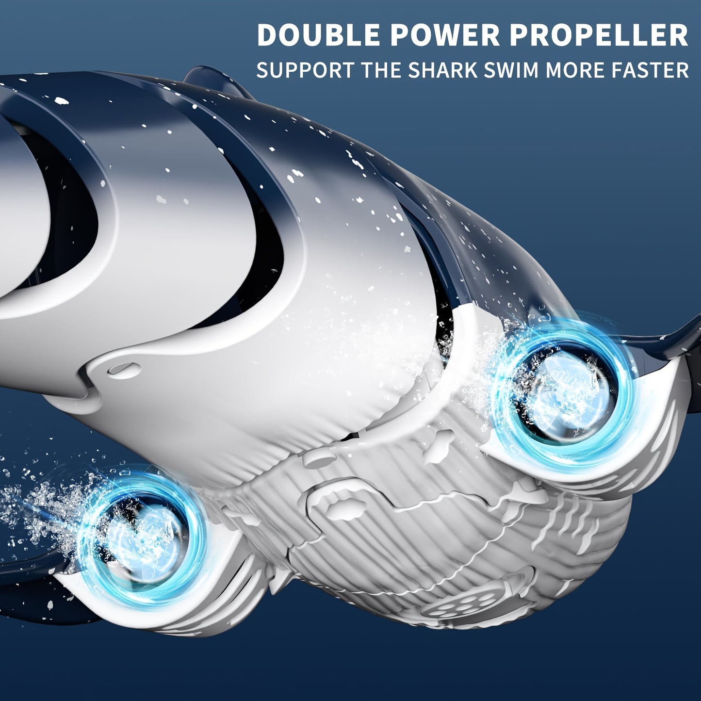 2.4GHz Remote Control Whale Shark Toy - 1:18 Scale High-Definition Electric Remote Control Whale Shark with Lighting & Water Spraying, USB Rechargeable, Blue & White Design, Perfect for Boys Ages 6+, Pool Toy, Playful Design,