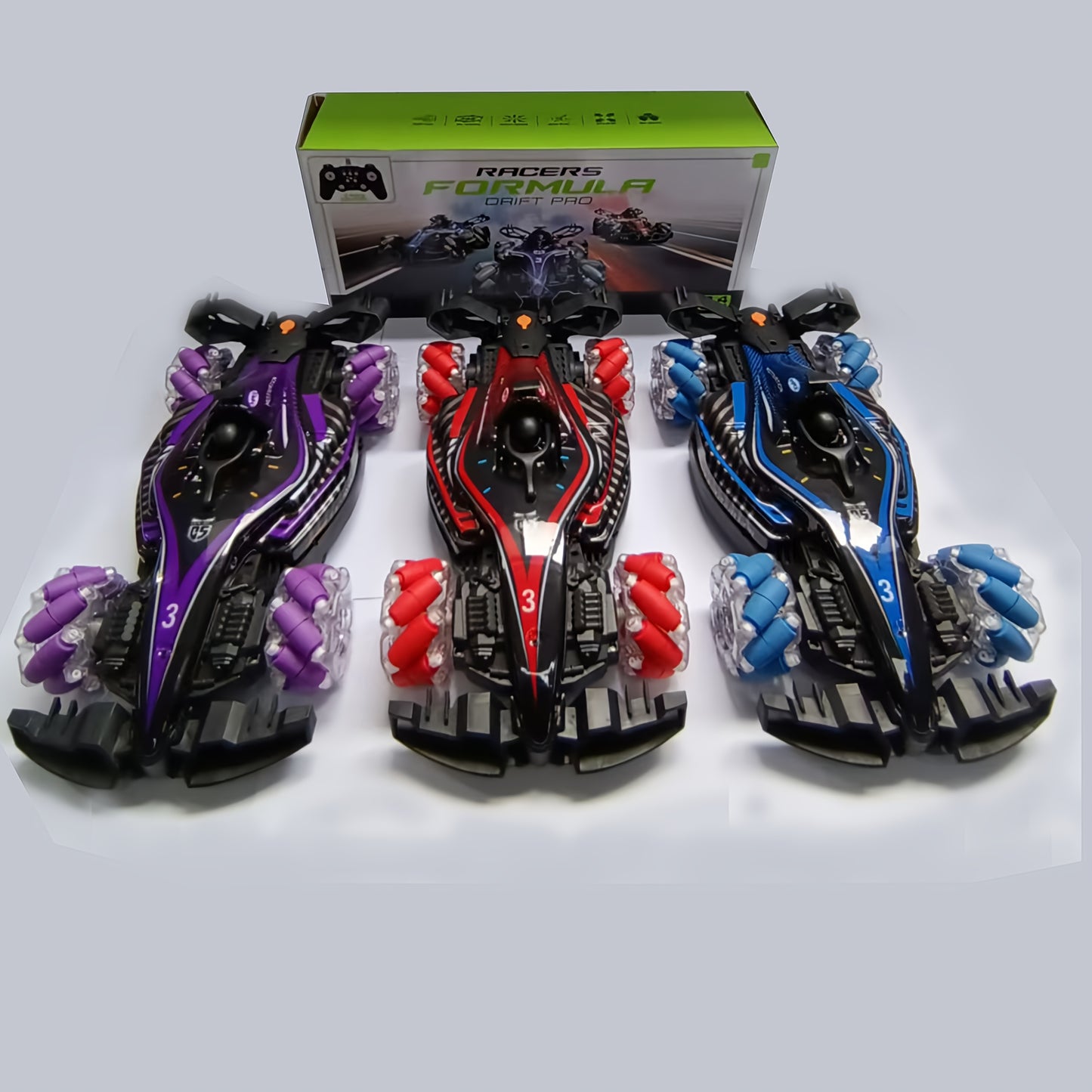 2025 New Model Stunt Spray Remote Control Cool Sports Car with One-Button Drift, Hand-Controlled Off-Road Climbing Four-Wheel Drive Super Toy Vehicle